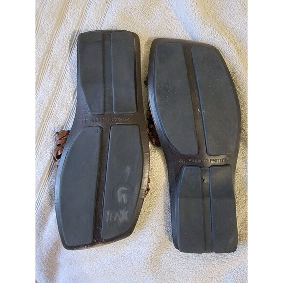 Enrico Fantini Womens Slide Sandal Leather Made In Italy Designer EU 40 US 9.5 - Picture 5 of 11